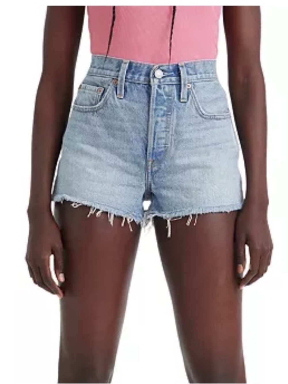 NWT Women's 501 Button Fly Cotton High-Rise Denim Shorts
